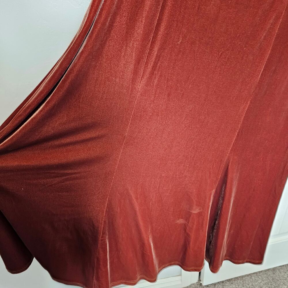 Revelry Riley Convertible Velvet Dress Womens 28 4X Brown Maxi Evening Wedding - Picture 5 of 11